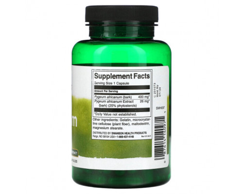 Фрукты и ягоды Swanson, Pygeum, 120 капсул Фрукты и ягоды Swanson, Pygeum, 120 капсул