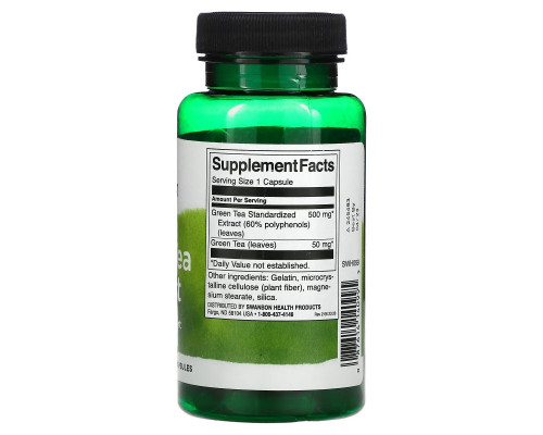 Swanson, Green Tea Extract, 500 mg, 60 Capsules Swanson, Green Tea Extract, 500 mg, 60 Capsules