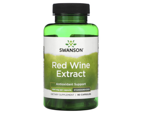 Swanson, Red Wine Extract, 500 mg, 90 Capsules Swanson, Red Wine Extract, 500 mg, 90 Capsules