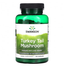 Грибы Turkey Tail Mushroom, 120 Capsules