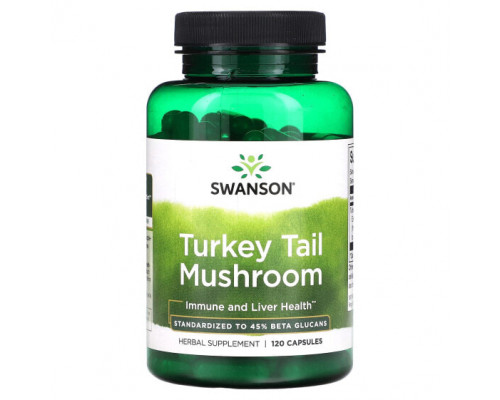 Грибы Turkey Tail Mushroom, 120 Capsules Грибы Turkey Tail Mushroom, 120 Capsules