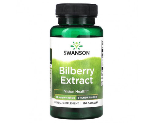 Для глаз Bilberry Extract, 60 mg, 120 Capsules Для глаз Bilberry Extract, 60 mg, 120 Capsules