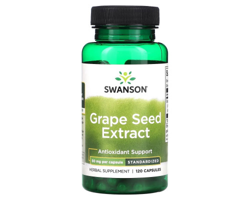 Swanson, Grape Seed Extract, 50 mg, 120 Capsules Swanson, Grape Seed Extract, 50 mg, 120 Capsules