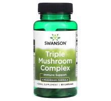 Swanson, Triple Mushroom Complex, 60 Capsules
