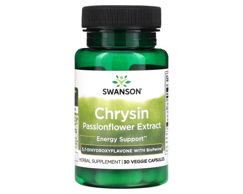 Swanson, Chrysin Passionflower Extract, 30 Veggie Capsules Swanson, Chrysin Passionflower Extract, 30 Veggie Capsules