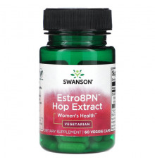 Регуляция гормонального фона Swanson, Estro8PN, экстракт хмеля, для женского здоровья, 60 растительных капсул
