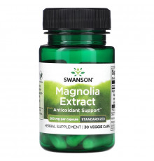 Swanson, Magnolia Extract, 200 mg , 30 Veggie Caps