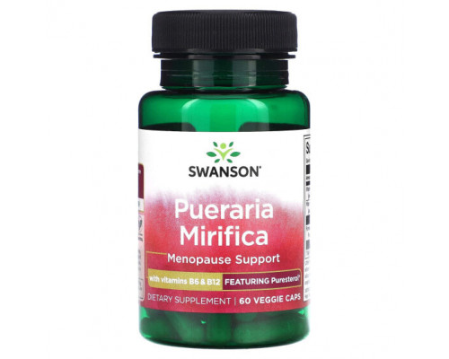 Регуляция гормонального фона Pueraria Mirifica with Vitamins B6 & B12, 60 Veggie Caps Регуляция гормонального фона Pueraria Mirifica with Vitamins B6 & B12, 60 Veggie Caps