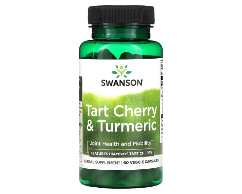 Swanson, Tart Cherry & Turmeric, 60 Veggie Capsules Swanson, Tart Cherry & Turmeric, 60 Veggie Capsules