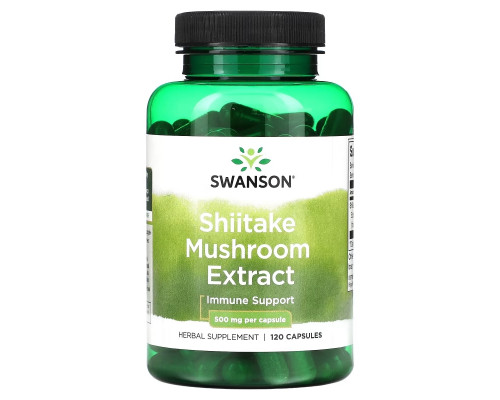 Swanson, Shiitake Mushroom Extract, 500 mg, 120 Capsules