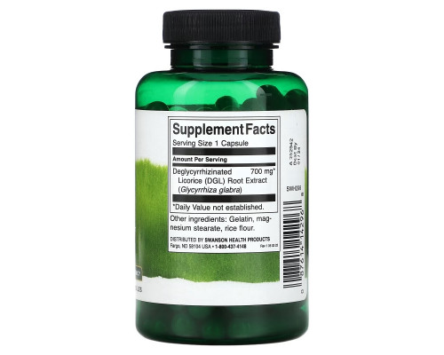 Swanson, DGL, High Potency, 700 mg, 90 Capsules Swanson, DGL, High Potency, 700 mg, 90 Capsules