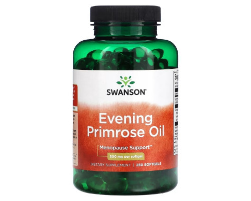 Swanson, Evening Primrose Oil, 500 mg, 250 Softgels Swanson, Evening Primrose Oil, 500 mg, 250 Softgels