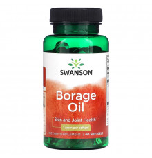 Swanson, Borage Oil, 1 g, 60 Softgels