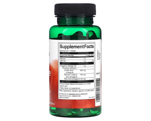 Swanson, Borage Oil, 1 g, 60 Softgels Swanson, Borage Oil, 1 g, 60 Softgels
