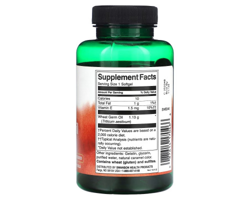 Swanson, Wheat Germ Oil, 1,130 mg, 60 Softgels Swanson, Wheat Germ Oil, 1,130 mg, 60 Softgels