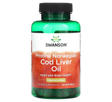 Swanson, Pristine Norwegian Cod Liver Oil, 1 g , 60 Softgels