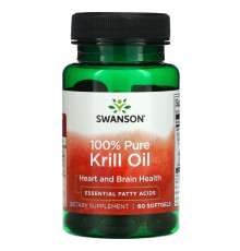 Swanson, 100% Pure Krill Oil, 60 Softgels