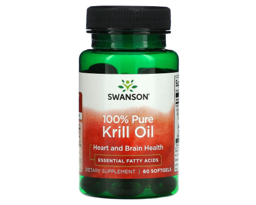 Swanson, 100% Pure Krill Oil, 60 Softgels Swanson, 100% Pure Krill Oil, 60 Softgels