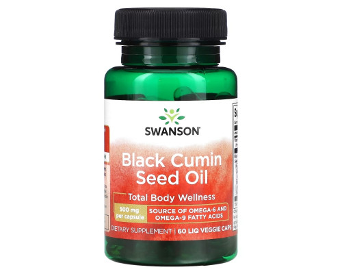 Swanson, Black Cumin Seed Oil, 500 mg, 60 Liq Veggie Caps Swanson, Black Cumin Seed Oil, 500 mg, 60 Liq Veggie Caps