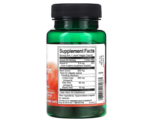 Swanson, Black Cumin Seed Oil, 500 mg, 60 Liq Veggie Caps Swanson, Black Cumin Seed Oil, 500 mg, 60 Liq Veggie Caps