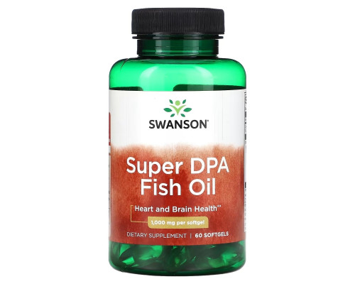 Swanson, Super DPA Fish Oil, 1,000 mg, 60 Softgels
