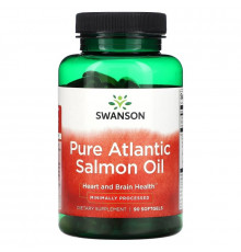 Swanson, Чистый жир атлантического лосося, 90 мягких таблеток