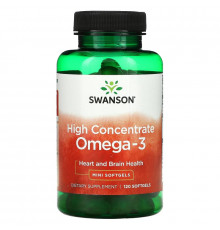 Swanson, High Concentrate Omega-3, 120 Mini Softgels