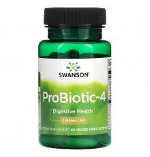 Swanson, ProBiotic-4, 3 Billion CFU, 60 Veggie Embo Caps AP