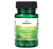 Swanson, L. Plantarum Probiotic, 10 Billion CFU, 30 Veggie EMBO Caps AP