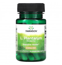 Swanson, L. Plantarum Probiotic, 10 Billion CFU, 30 Veggie EMBO Caps AP