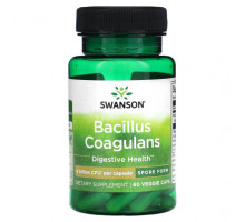 Для пищеварительной системы Swanson, Bacillus Coagulans, 6 млрд КОЕ, 60 растительных капсул