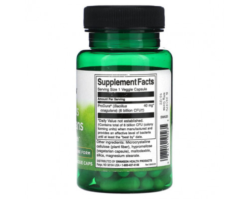 Для пищеварительной системы Swanson, Bacillus Coagulans, 6 млрд КОЕ, 60 растительных капсул Для пищеварительной системы Swanson, Bacillus Coagulans, 6 млрд КОЕ, 60 растительных капсул