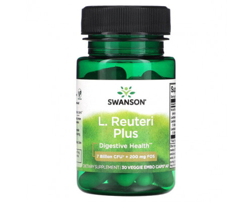 Пребиотики и пробиотики Swanson, Ацидофильные лактобактерии (L. acidophilus), Reuteri Plus, 30 вегетарианских капсул для ЭМБО Пребиотики и пробиотики Swanson, Ацидофильные лактобактерии (L. acidophilus), Reuteri Plus, 30 вегетарианских капсул для ЭМБО