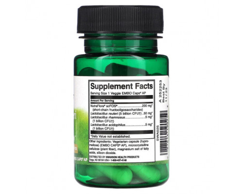 Пребиотики и пробиотики Swanson, Ацидофильные лактобактерии (L. acidophilus), Reuteri Plus, 30 вегетарианских капсул для ЭМБО Пребиотики и пробиотики Swanson, Ацидофильные лактобактерии (L. acidophilus), Reuteri Plus, 30 вегетарианских капсул для ЭМБО