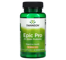 Swanson, Epic Pro 25-Strain Probiotic, Digestive, 30 Billion CFU, 30 Veggie DrCaps