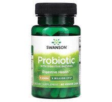 Swanson, Probiotic With Digestive Enzymes, 5 Billion CFU, 60 Veggie Caps