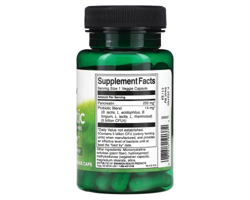 Swanson, Probiotic With Digestive Enzymes, 5 Billion CFU, 60 Veggie Caps Swanson, Probiotic With Digestive Enzymes, 5 Billion CFU, 60 Veggie Caps