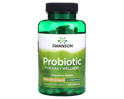 Swanson, Probiotic, 1 Billion CFU, 120 Capsules Swanson, Probiotic, 1 Billion CFU, 120 Capsules