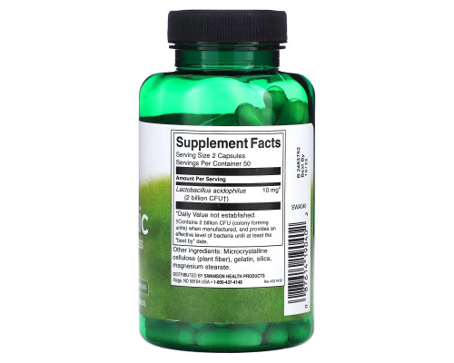 Swanson, Probiotic, 1 Billion CFU, 120 Capsules Swanson, Probiotic, 1 Billion CFU, 120 Capsules