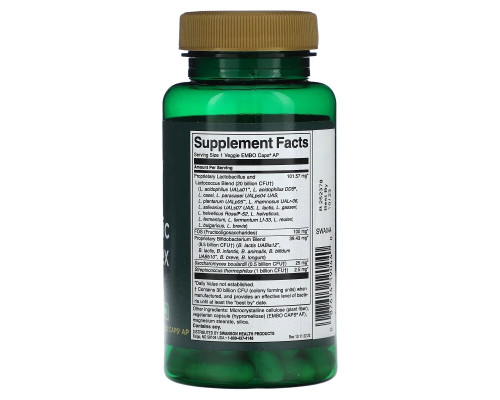 Swanson, Ultra Probiotic Complex, 30 Billion CFU, 60 Veggie Embo Caps AP Swanson, Ultra Probiotic Complex, 30 Billion CFU, 60 Veggie Embo Caps AP