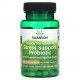 Пребиотики и пробиотики Swanson, Happy Microbiome Stress Support, пробиотик, 3 млрд КОЕ, 30 растительных капсул