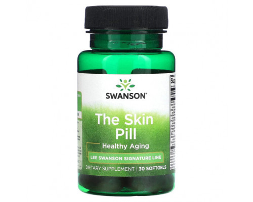 Растительные экстракты и настойки Swanson, The Skin Pill, 30 мягких таблеток Растительные экстракты и настойки Swanson, The Skin Pill, 30 мягких таблеток