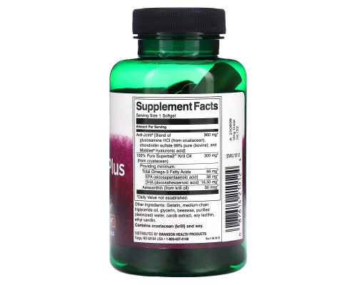 Swanson, Acti-Joint Plus with Krill Oil, 60 Softgels Swanson, Acti-Joint Plus with Krill Oil, 60 Softgels