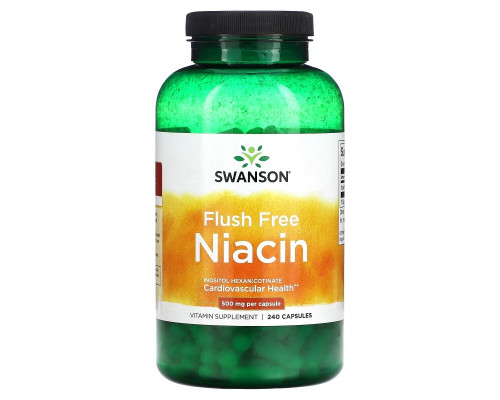 Swanson, Flush Free Niacin, 500 mg, 240 Capsules Swanson, Flush Free Niacin, 500 mg, 240 Capsules
