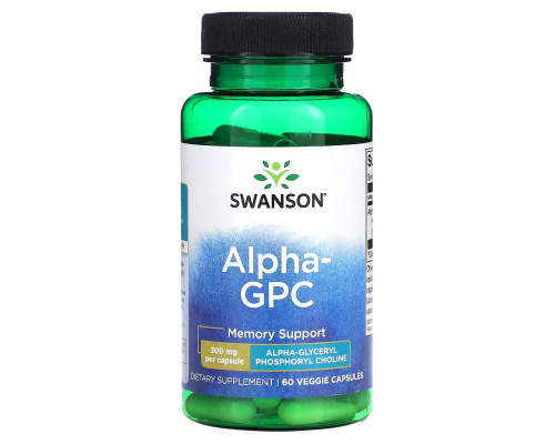 Swanson, Alpha GPC, 300 mg, 60 Veggie Capsules Swanson, Alpha GPC, 300 mg, 60 Veggie Capsules