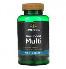 Мужское здоровье Men's Daily, Real Food Multi Without Iron, 90 Veggie Capsules