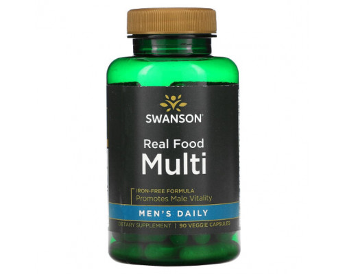 Мужское здоровье Men's Daily, Real Food Multi Without Iron, 90 Veggie Capsules Мужское здоровье Men's Daily, Real Food Multi Without Iron, 90 Veggie Capsules