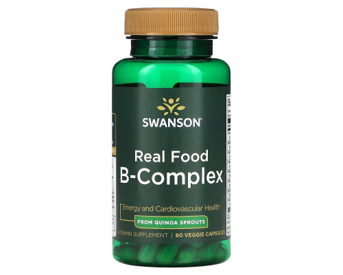 Swanson, Real Food B-Complex, 60 Veggie Capsules Swanson, Real Food B-Complex, 60 Veggie Capsules