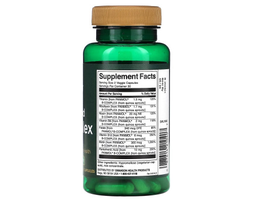 Swanson, Real Food B-Complex, 60 Veggie Capsules Swanson, Real Food B-Complex, 60 Veggie Capsules
