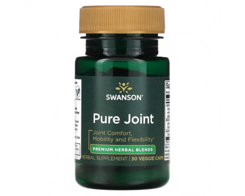 Для мышц и суставов Swanson, Pure Joint, 30 вегетарианских капсул Для мышц и суставов Swanson, Pure Joint, 30 вегетарианских капсул
